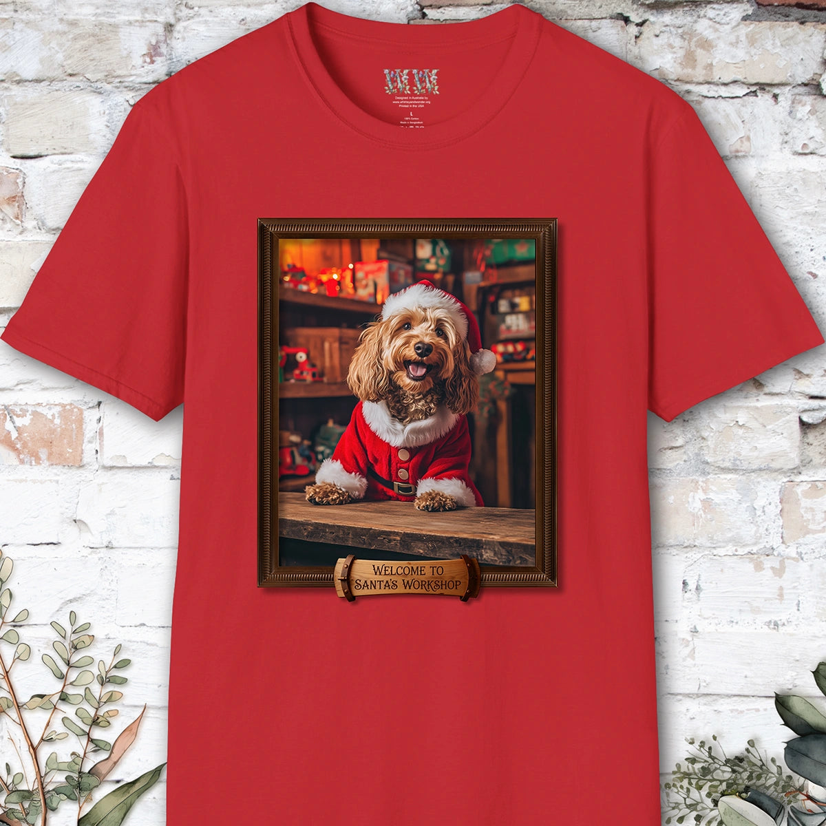 Cavoodle Santa's Workshop Unisex T shirt