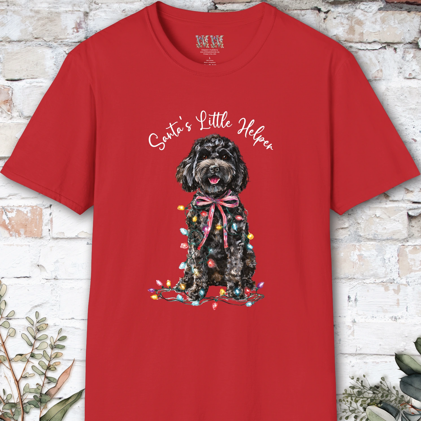 Cavoodle/Cavapoo #1 Santa's little helper. unisex T shirt