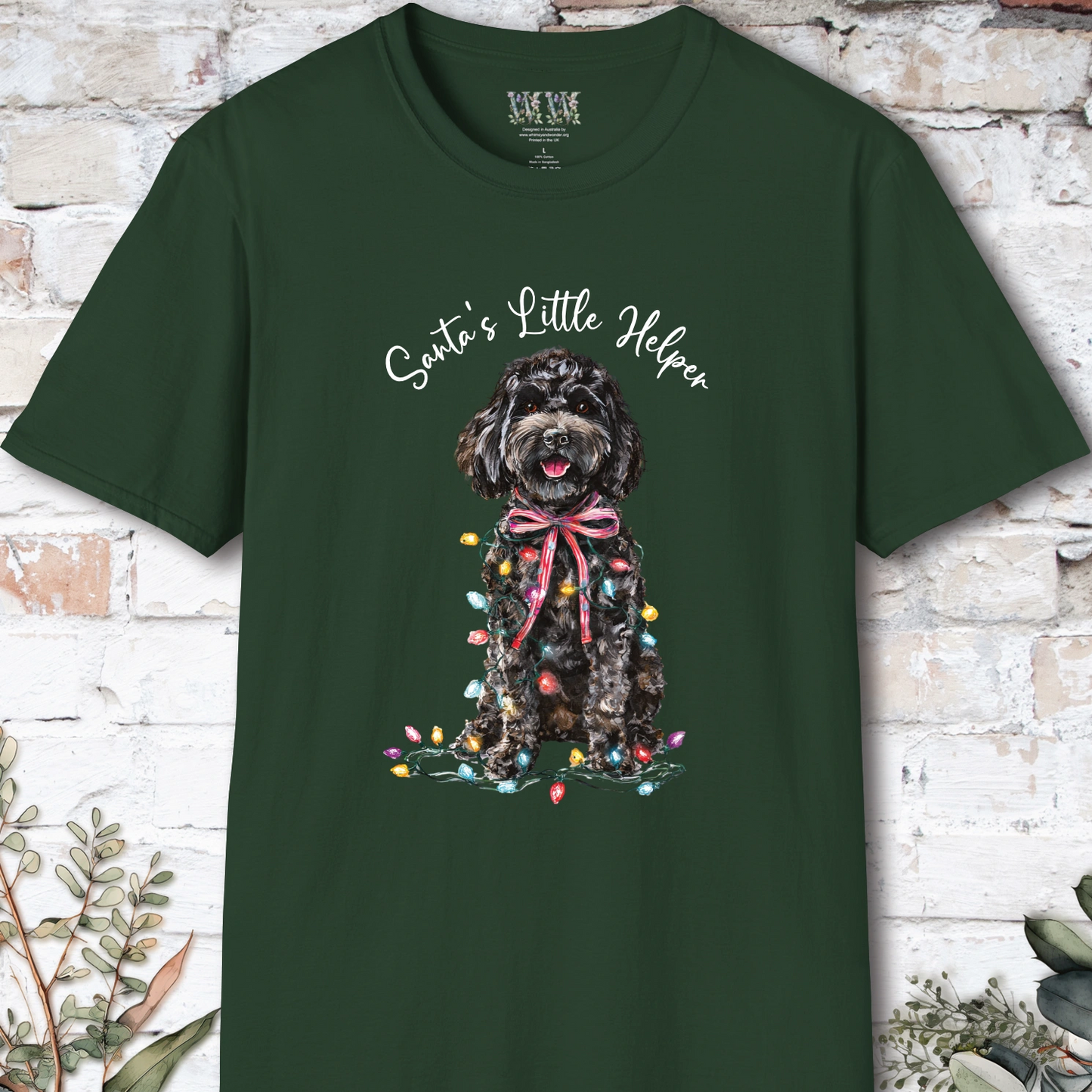 Cavoodle/Cavapoo #1 Santa's little helper. unisex T shirt