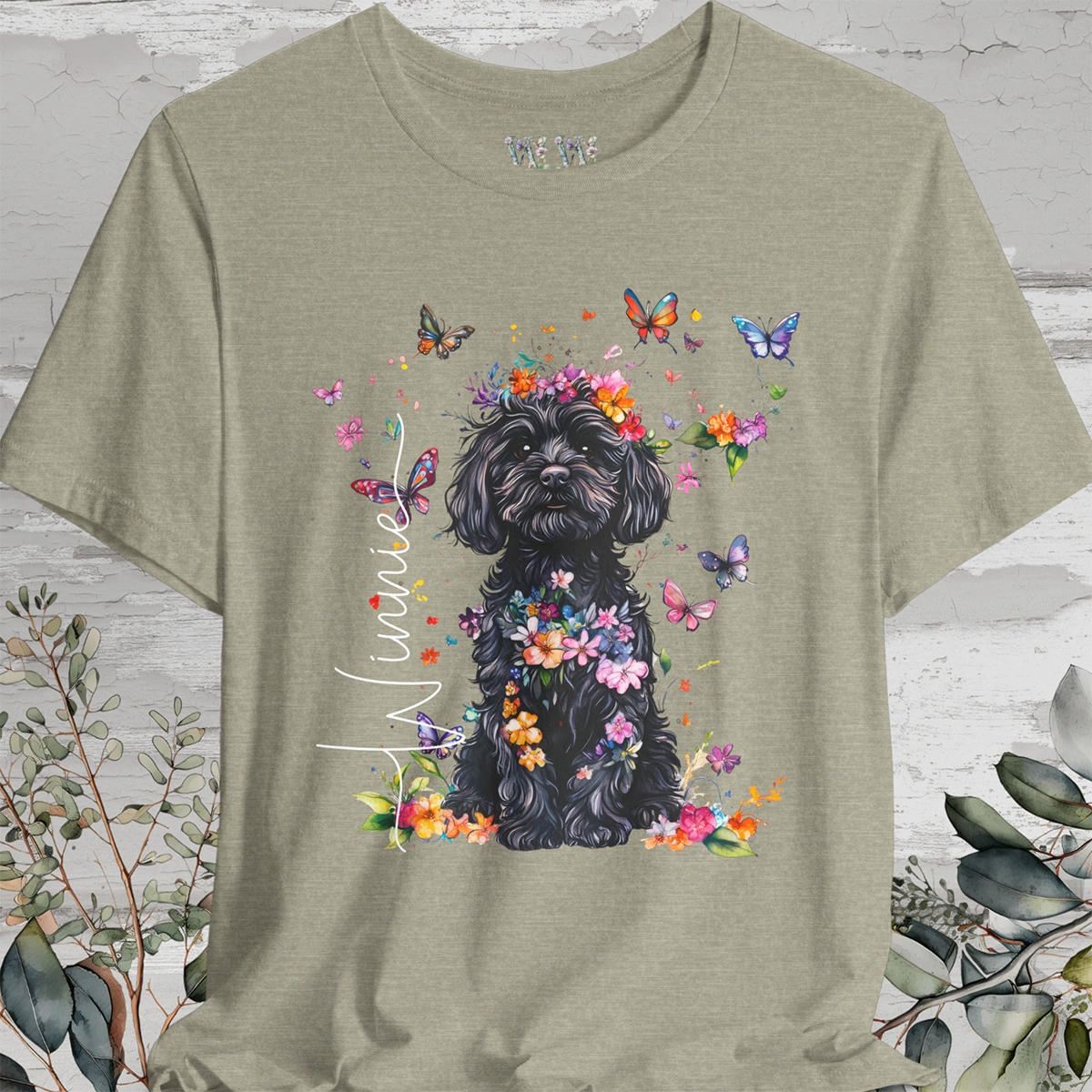 Cavoodle/Cavapoo #2 Floral Personalized T shirt