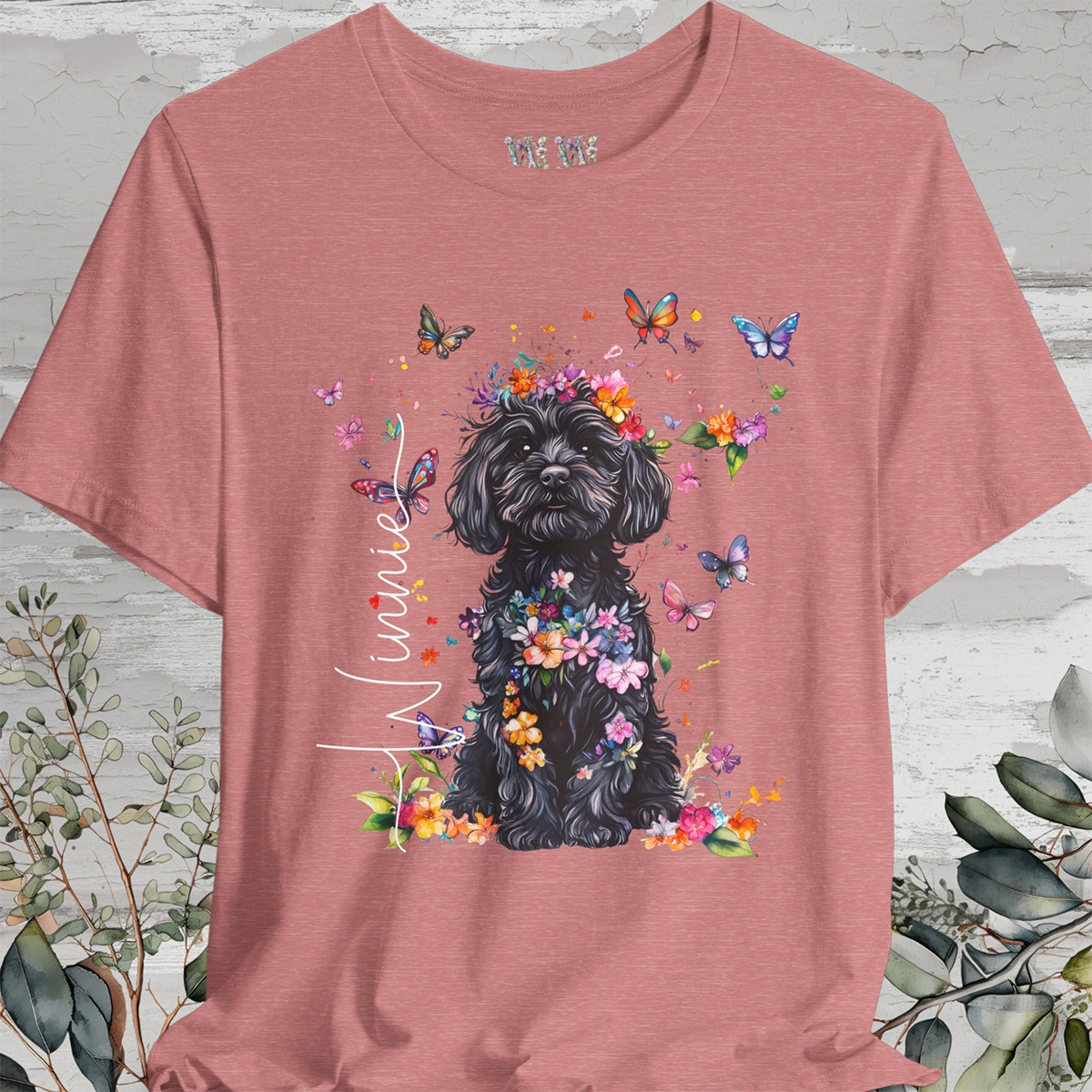Cavoodle/Cavapoo #2 Floral Personalized T shirt