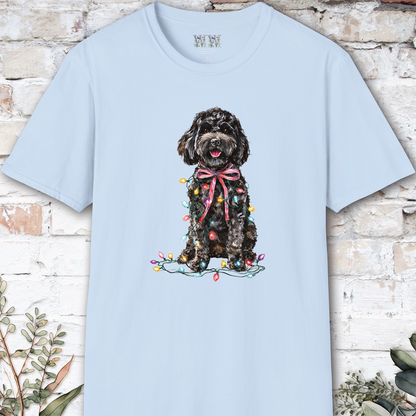 Cockapoo/Cavoodle Fairy Lights Christmas T shirt.