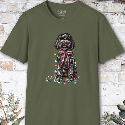 Cockapoo/Cavoodle Fairy Lights Christmas T shirt.
