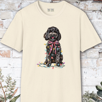 Cockapoo/Cavoodle Fairy Lights Christmas T shirt.