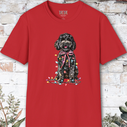 Cockapoo/Cavoodle Fairy Lights Christmas T shirt.