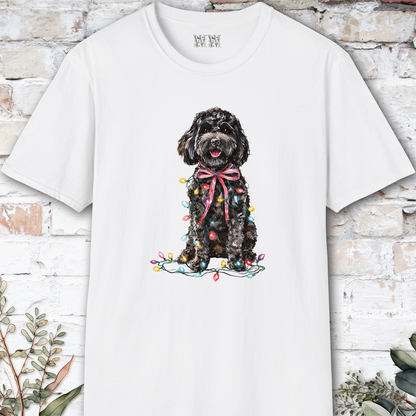 Cockapoo/Cavoodle Fairy Lights Christmas T shirt.