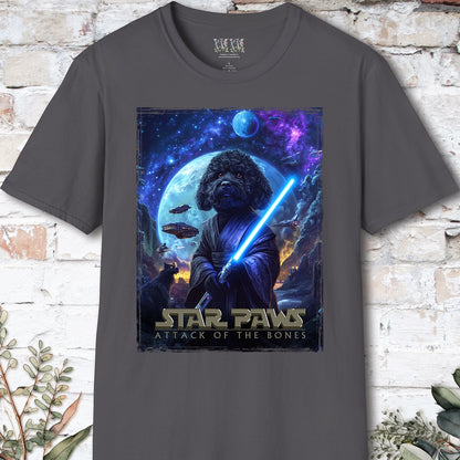 Cavoodle/Cavapoo Black Star Paws Unisex T shirt