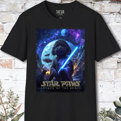 Cavoodle/Cavapoo Black Star Paws Unisex T shirt