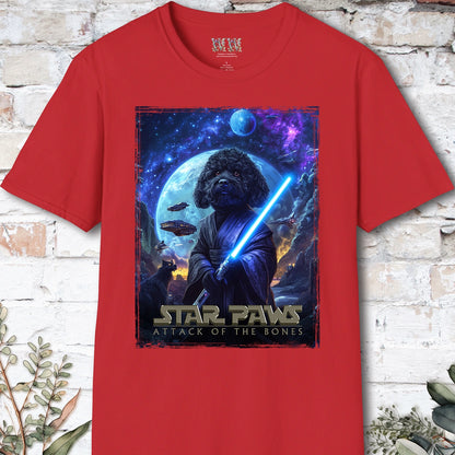 Cavoodle/Cavapoo Black Star Paws Unisex T shirt