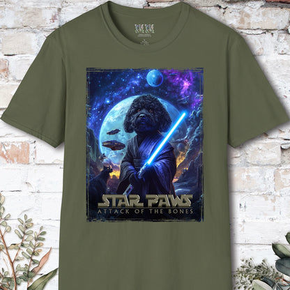 Cavoodle/Cavapoo Black Star Paws Unisex T shirt