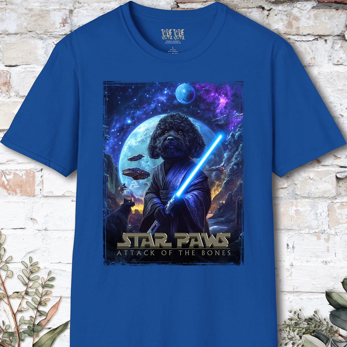 Cavoodle/Cavapoo Black Star Paws Unisex T shirt