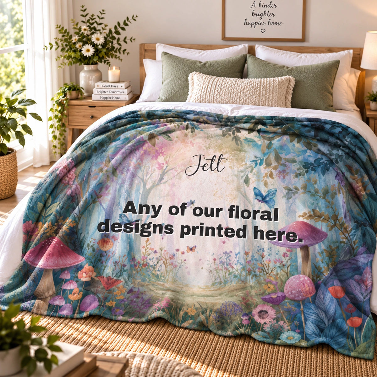 ANY DESIGN #3 Personalised Mystical Forest Blanket