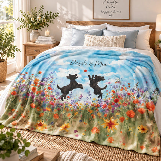 Pumi floral Personalised Blanket