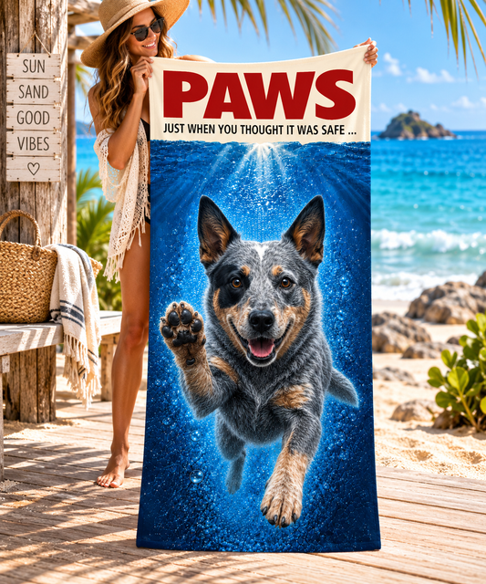 Australian Cattle Dog #2 PAWS Beach Towel