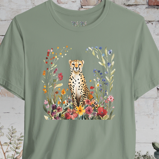 Cheetah with Wild Flowers T-Shirt