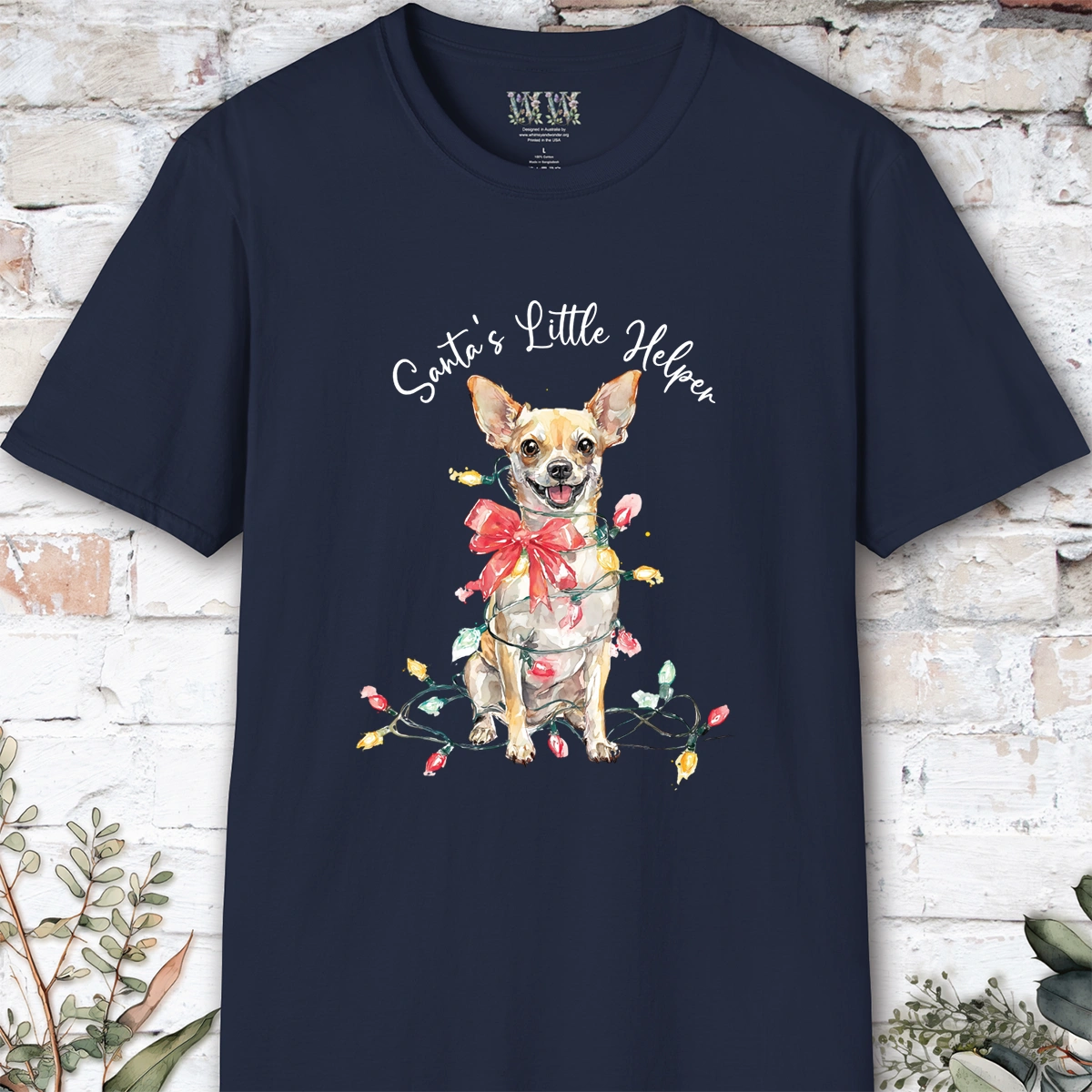 Chihuahua #1 Santa's little helper. unisex T shirt