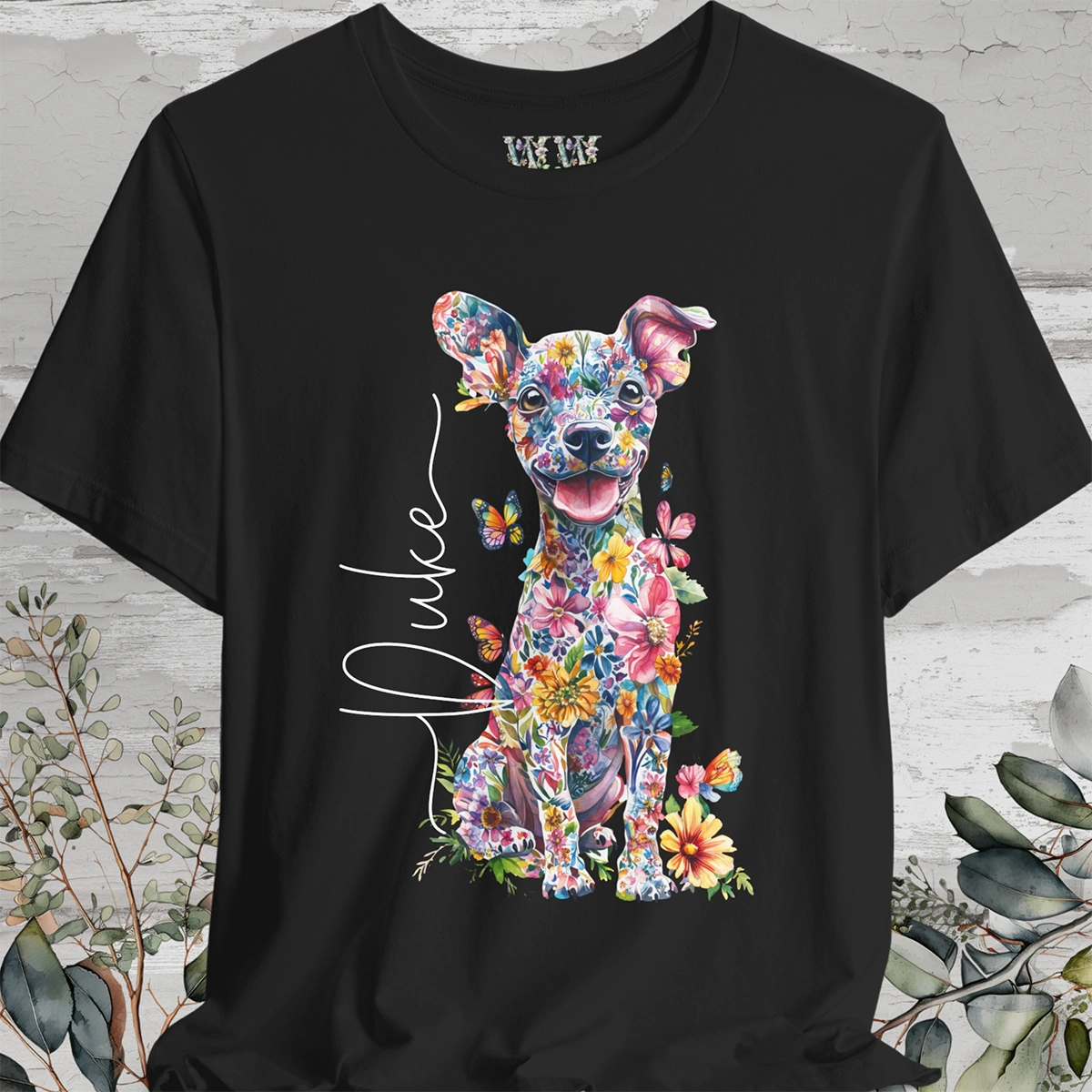 Chiweenie Floral Personalized T shirt