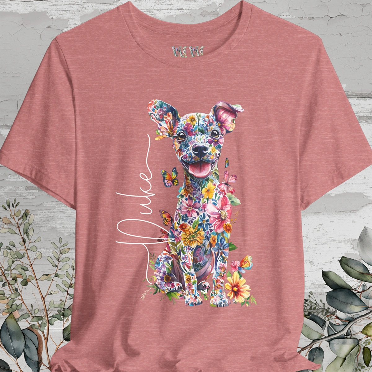 Chiweenie Floral Personalized T shirt