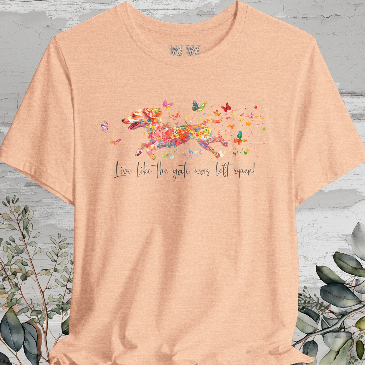 Chiweenie 'Live like the gate was left open' T shirt