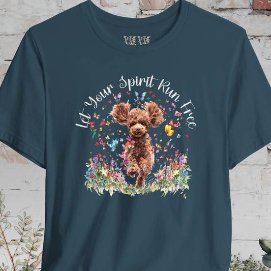 Chocolate Cavoodle/Cavapoo 'Let your spirit run free' T shirt