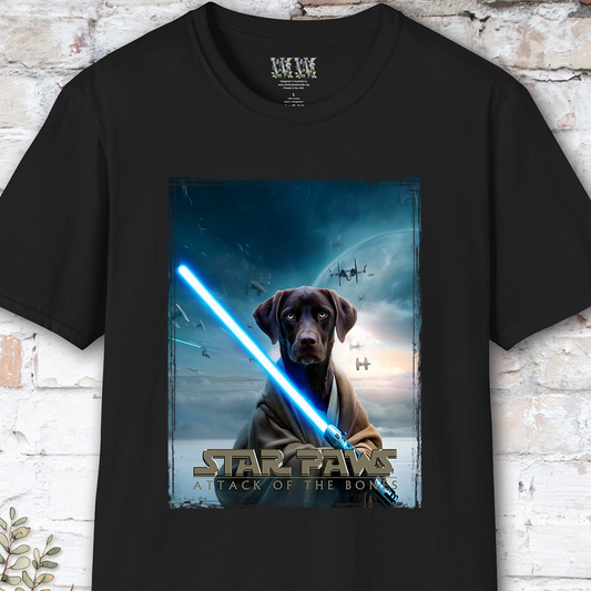 Chocolate Labrador Star Paws Unisex T shirt
