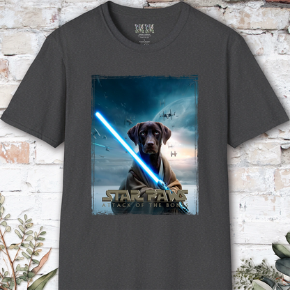 Chocolate Labrador Star Paws Unisex T shirt