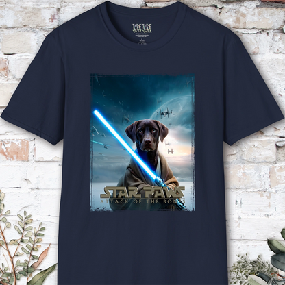 Chocolate Labrador Star Paws Unisex T shirt