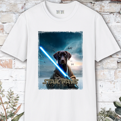 Chocolate Labrador Star Paws Unisex T shirt