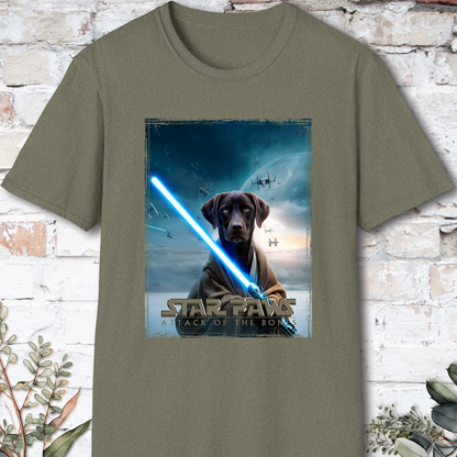 Chocolate Labrador Star Paws Unisex T shirt