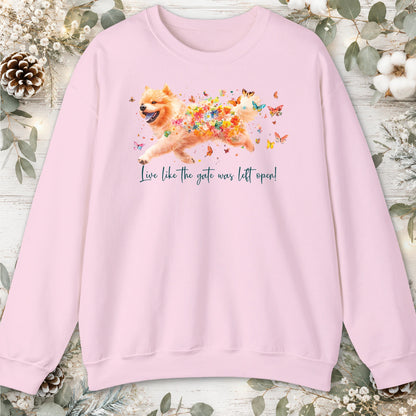 Chow Chow #1 Live like the gate was left open unisex T shirt