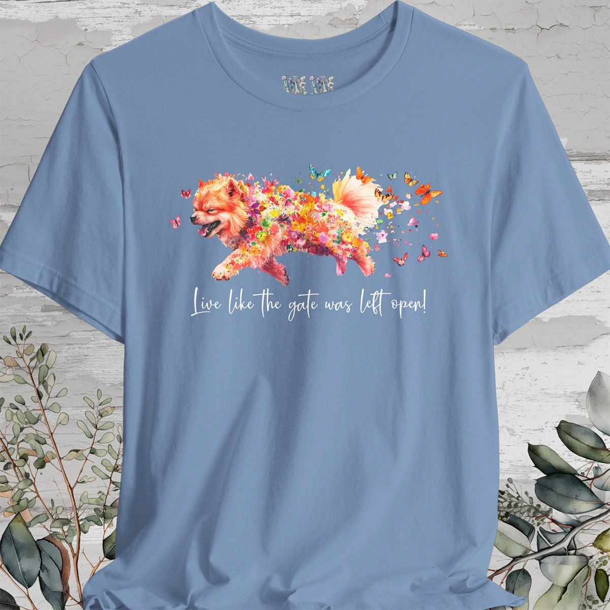 Chow Chow #2 "Live like the gate was left open" Unisex T shirt