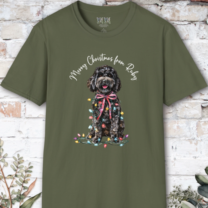 Cockapoo/Cavoodle Fairy Lights personalized Christmas T shirt.