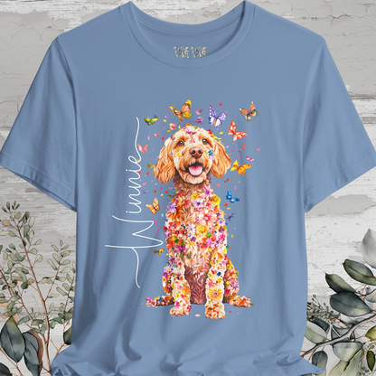 Cockapoo #2 Floral Personalized T shirt