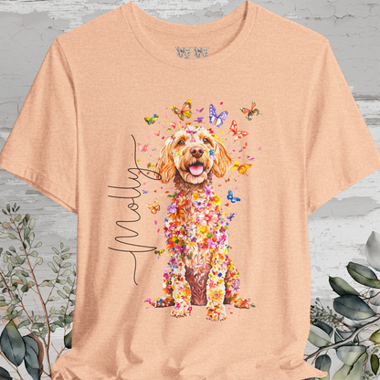 Cockapoo #2 Floral Personalized T shirt