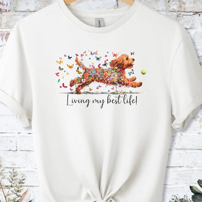Cockapoo/Cavapoo/Cavoodle #2 'Living my best life' T shirt