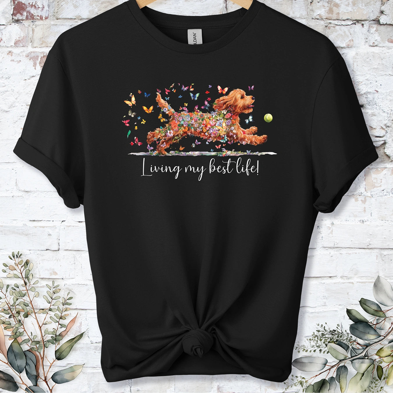 Cockapoo/Cavapoo/Cavoodle #2 'Living my best life' T shirt