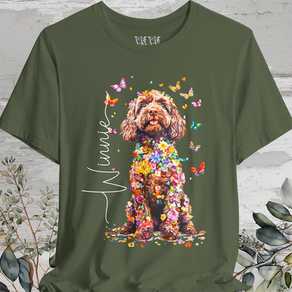Cockapoo #1 Floral Personalized T shirt