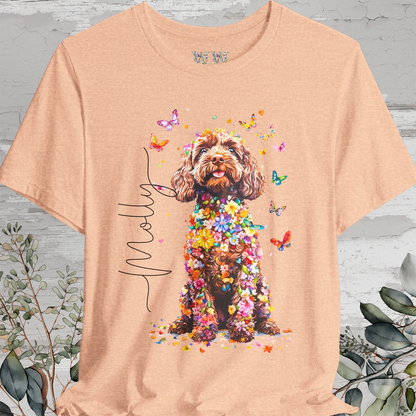 Cockapoo #1 Floral Personalized T shirt
