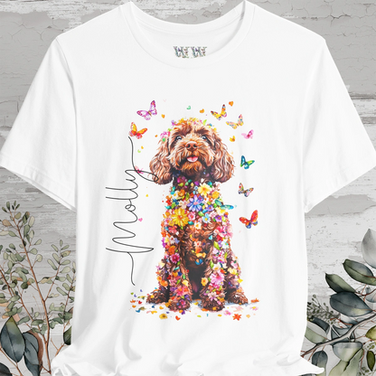 Cockapoo #1 Floral Personalized T shirt
