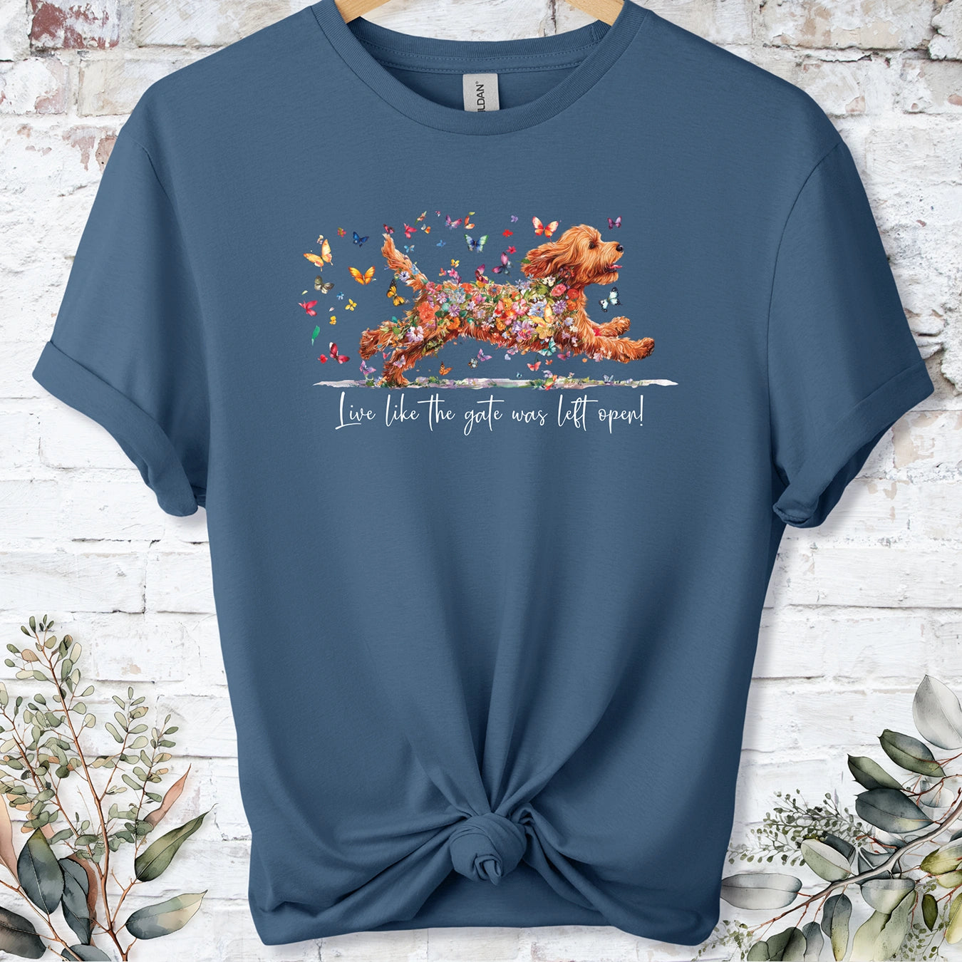 Cockapoo/Cavapoo/Cavoodle #2 'Live like the gate was left open' T shirt