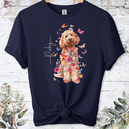Cockapoo/Cavapoo/Cavoodle #7 Floral Personalized unisex T shirt