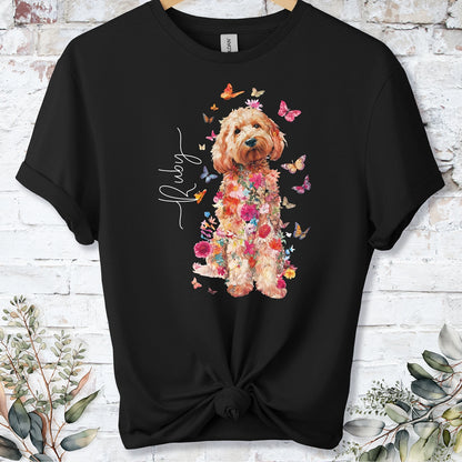 Cockapoo/Cavapoo/Cavoodle #7 Floral Personalized unisex T shirt