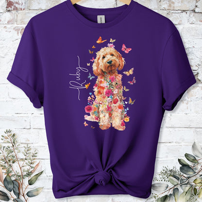 Cockapoo/Cavapoo/Cavoodle #7 Floral Personalized unisex T shirt