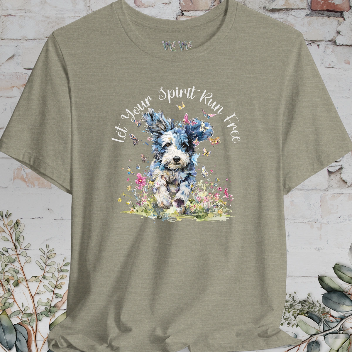 Cockapoo Blue Merle 'Let your spirit run free' T shirt