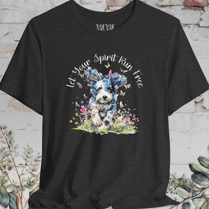 Cockapoo Blue Merle 'Let your spirit run free' T shirt