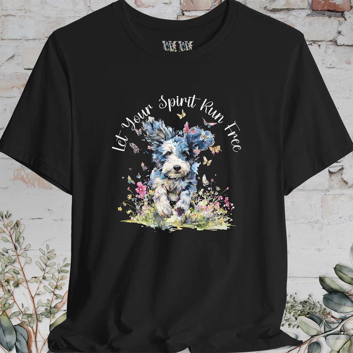 Cockapoo Blue Merle 'Let your spirit run free' T shirt