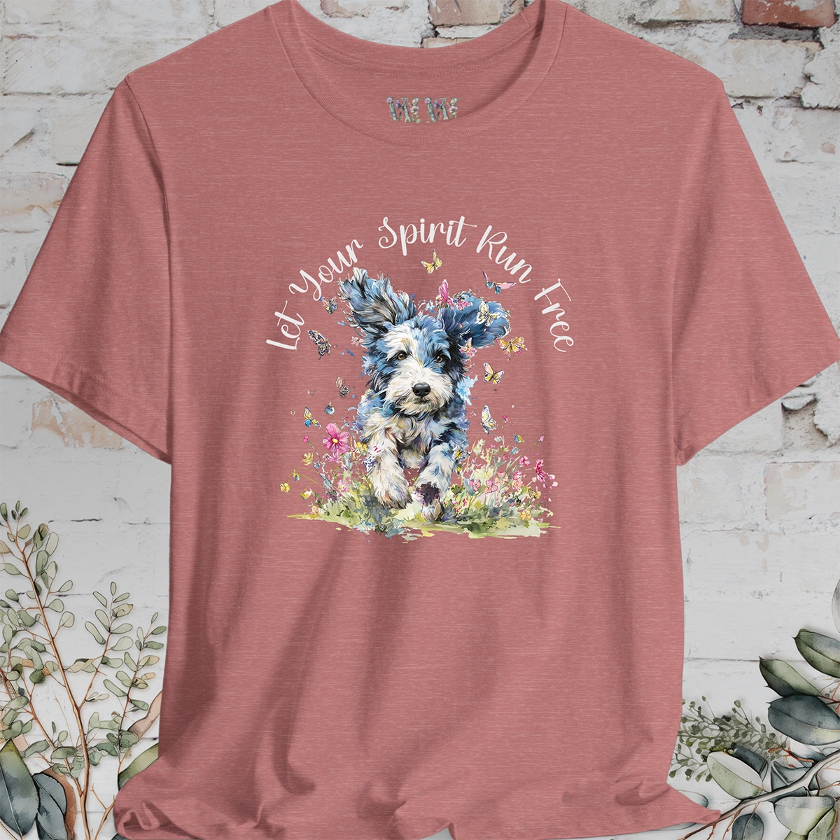Cockapoo Blue Merle 'Let your spirit run free' T shirt