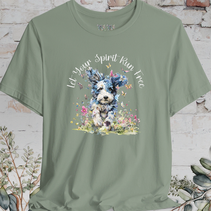 Cockapoo Blue Merle 'Let your spirit run free' T shirt