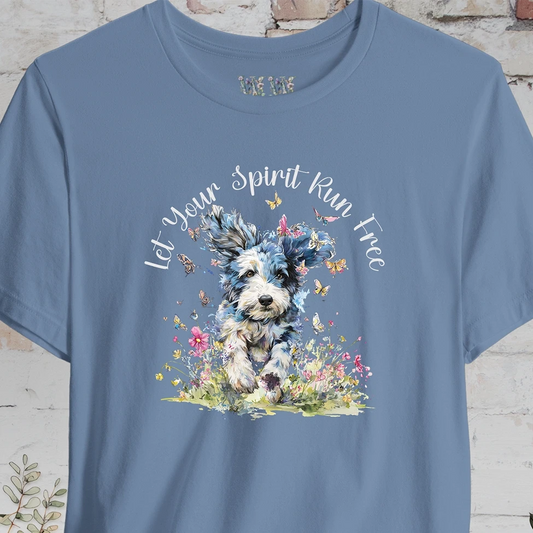 Cockapoo Blue Merle 'Let your spirit run free' T shirt