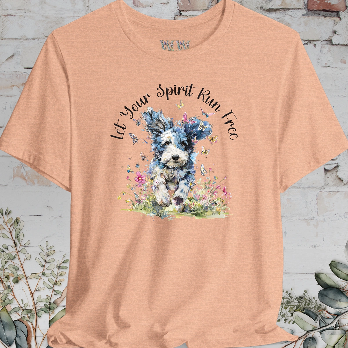 Cockapoo Blue Merle 'Let your spirit run free' T shirt